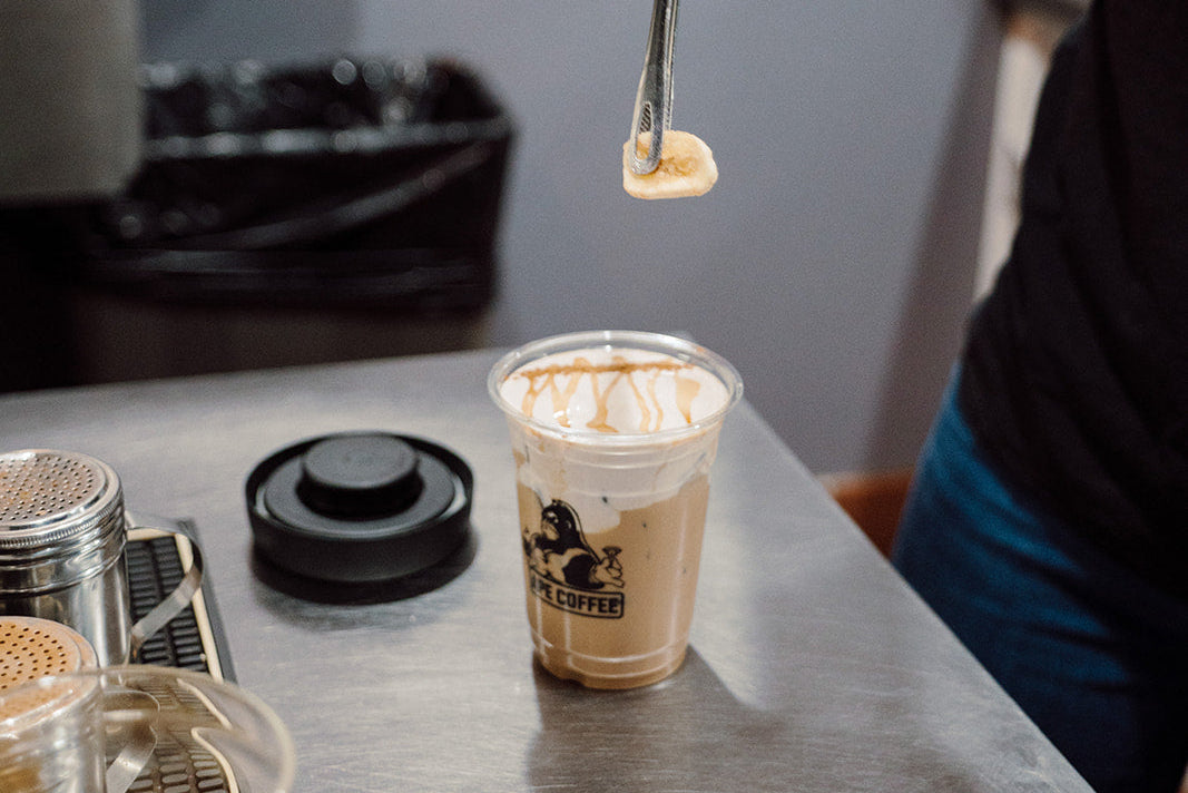 Banana cream prepared in-house